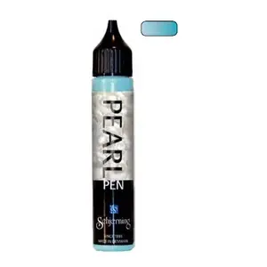 3D TISK Schjerning Pearl Pen 28 ml — šķidrā zila perlamutra krāsa tekstilam, mazgājama līdz 40 °C, 1 gab.
