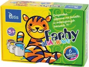 Plakātu krāsas Tetis komplekts 6 krāsas pa 20 ml