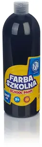 Skolas krāsa Astra 1000 ml melna – pudele 1 L, ūdens bāzes krāsa mācību darbam (301217055)