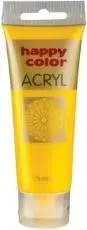 Akrila krāsa 75 ml, Happy Color — dzeltena (STEA1909)