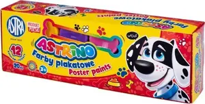 Plakāta krāsas Astra ASTRINO — komplekts 12 krāsas, 20 ml