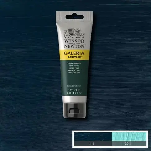 Winsor & Newton Galeria Фтало-зелёный 120 мл акрил Photo 2