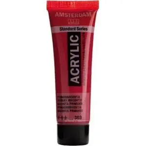 Acrylic Tube Primary Magenta 369 paint, Artequipment Amsterdam Standard Series