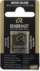 Artequipment Rembrandt Watercolour Greenish Umber 410 — akvareļu krāsa kublītī
