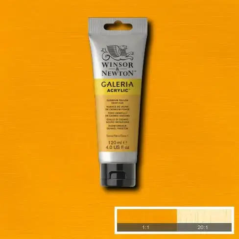 Winsor & Newton Galeria акрил 120 мл — Cadmium Yellow Photo 2
