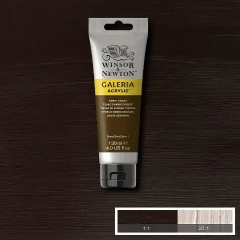 Winsor & Newton Galeria акрил 120 мл — Burnt Umber Photo 2