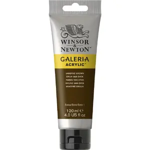 Акриловая краска туба Winsor & Newton Galeria Вандик Браун 120 мл