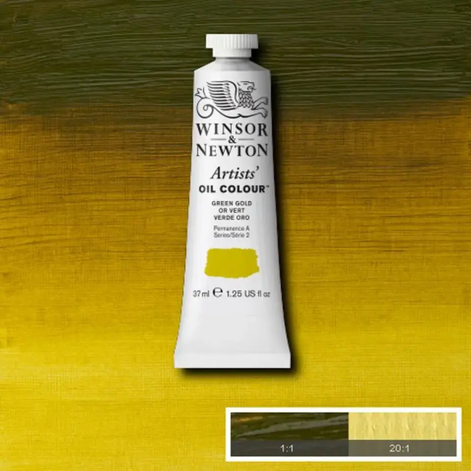 Winsor & Newton масляная краска 37 мл — Золотой-зелёный Photo 2