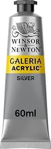 Akrila krāsa Winsor & Newton Galeria 60 ml — Metāliska sudraba (617)