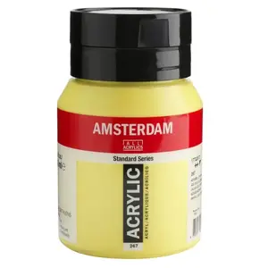 Akrila krāsa pudelē Artequipment Amsterdam Standard 500 ml — Dzeltena (Azo yellow lemon)