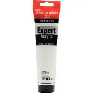 Akrila krāsa tūbiņā Artequipment Amsterdam Expert Series 150 ml Titāna balta 105