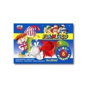 Plakātu krāsu komplekts Titanum Flamingo 6 krāsas (TITA0480) - ūdens bāzes akrila krāsas