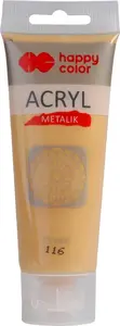 Akrila krāsa Happy Color 75 ml — maiga zelta metāliska