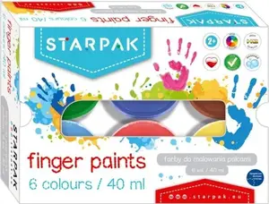 Pirkstu krāsu komplekts STARPAK FARBY DO MALOWANIA PALCAMI 6 krāsas × 40 ml — STARPAK pirkstu krāsas