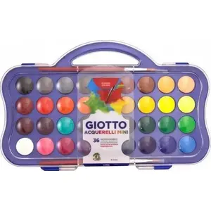 Akvareļu komplekts Giotto Farby akwarele mini 36 — 36 puspaletes akvareļu krāsas