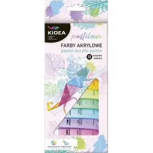 Acrylic Paint Set Derform FAAP12KA — 12 pastel colors, 12 ml tubes