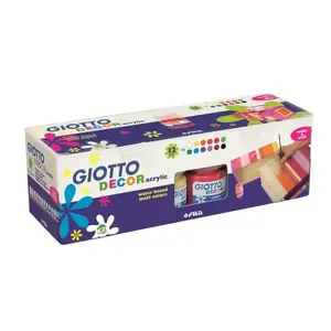 Akrila krāsa tūbiņā Giotto Decor 25 ml — daudzkrāsaina
