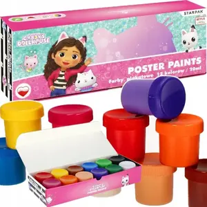 Krāsas STARPAK FARBY PLAK 12 krāsas pa 20 ml — plakāta ūdens bāzes krāsas