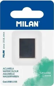 Akvareļkrāsa pastilā Milan — tirkīza (viena pastila)