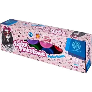 Poster paints ASTRA art-pap 12 colors 20 ml set — Pieski (dog designs)