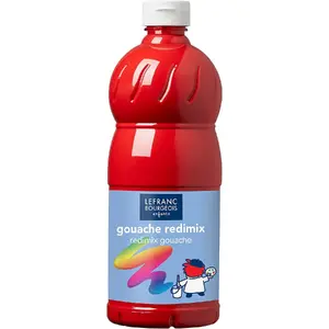 Gvaša krāsa Carioca Lefranc & Bourgeois 188005 — sarkana šķidra, 500 ml, 1 gab.