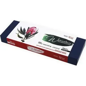 Watercolor pans set ROSA Botanycal — 14 colors, pans compact palette