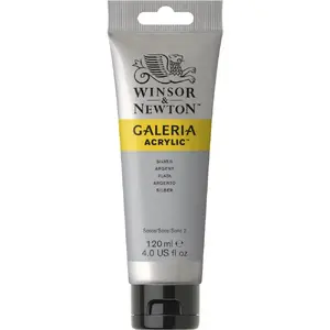Акриловая краска Winsor & Newton Galeria 120 мл — Серебряная (тюбик)