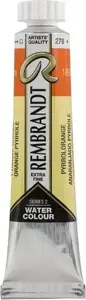 Akvareļu tūbiņa Artequipment Rembrandt Pyrrole Orange 278 — māksliniecisks pigments, 37 ml