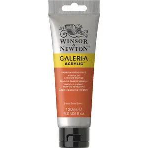 Akrila krāsa tūbiņā Winsor & Newton Galeria 120 ml — Cadmium Orange Hue (oranža)