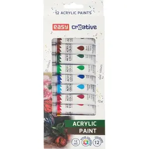Akrila krāsu komplekts Easy 12 krāsas - Easy, modelis 368368