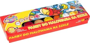 Krāsas stiklam Beniamin — 12 krāsas + 1 kontūra krāsa stikla apgleznošanai