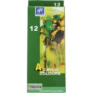 Akrila krāsu komplekts Titanum 12 krāsas, modelis 117239