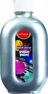 Krāsa Keyroad metāliska plakātu 300 ml, pudele, sudraba