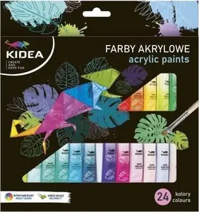 Acrylic Paint Set Derform 24 colors Kidea — Derform FARBY akrylowe 24 kolory Kidea