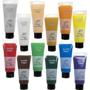 Acrylic paint set Maaleo 12 colors 100 ml jars, model 20424