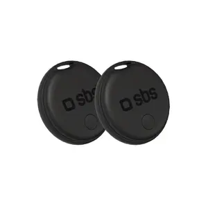 GPS atrašejs SBS Mobile TEFINDTAGAPGO2SET — universāls, melns, barošana CR2032, komplekts 2 gab., saderīgs ar Android/iOS