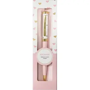Gift pen Selgros with engraved inscription 'Kochana' — ballpoint pen, metal body
