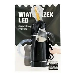 Настольный вентилятор MCD Wiatraczek LED чёрный — компактный вентилятор с LED-подсветкой