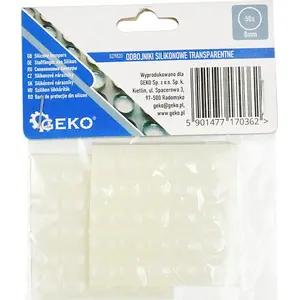 Furniture Silicone Bumpers GEKO G29820 — round transparent 8 mm, pack of 50