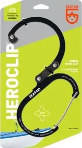 Carabiner Clip Gear Aid Heroclip Large — Gear Aid Heroclip Large Stealth Black, multi-angle hook with 360° rotation, heavy-duty metal/plastic construction