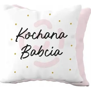 Подарочная подушка для бабушки Koszulkowy «Kochana Babcia» — декоративная наволочка с принтом