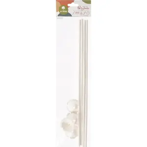 Paper balloon sticks TEKA 4 pcs – mounting sticks for balloons, disposable holders