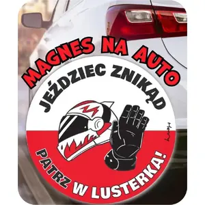 HENRY Magnetic Car Sign 'PATRZ W LUSTERKA' – HENRY 454047, removable magnetic safety decal