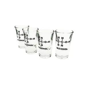 ThumbsUp Mad Monkey 2000029 shot glass set, glass, round, 4 pcs, Ø75×H180mm