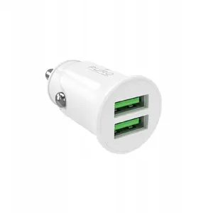 Car Charger PURO Pro Lite 2x USB-A 10W — white