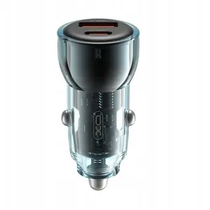 Автомобильное зарядное No name CC60 60W, 1×USB-A и 1×USB-C, синий