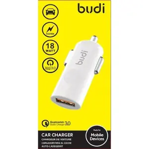 Maksas adapteris Budi BD062Q 1× USB‑A 3 A — vienporta lādētājs