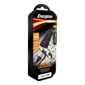 Car Charger Energizer DC1ALMCM — Auto cigar-lighter, Universal compatibility, 1.2 m cable, Black