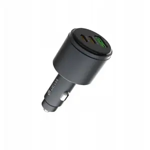 Автомобильное зарядное XO EA508 Extreme Metal PD QC 116W — 1×USB-A, 2×USB-C, чёрное