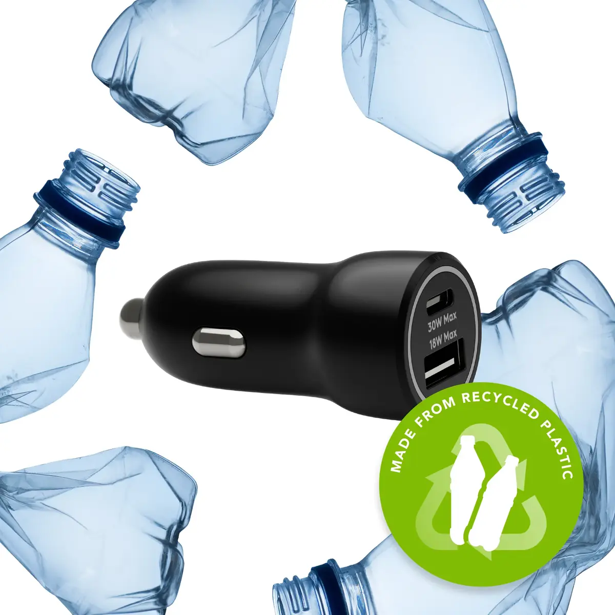 Car Charger d bramante re-charge USB-C 30W + USB-A 18W Photo 2